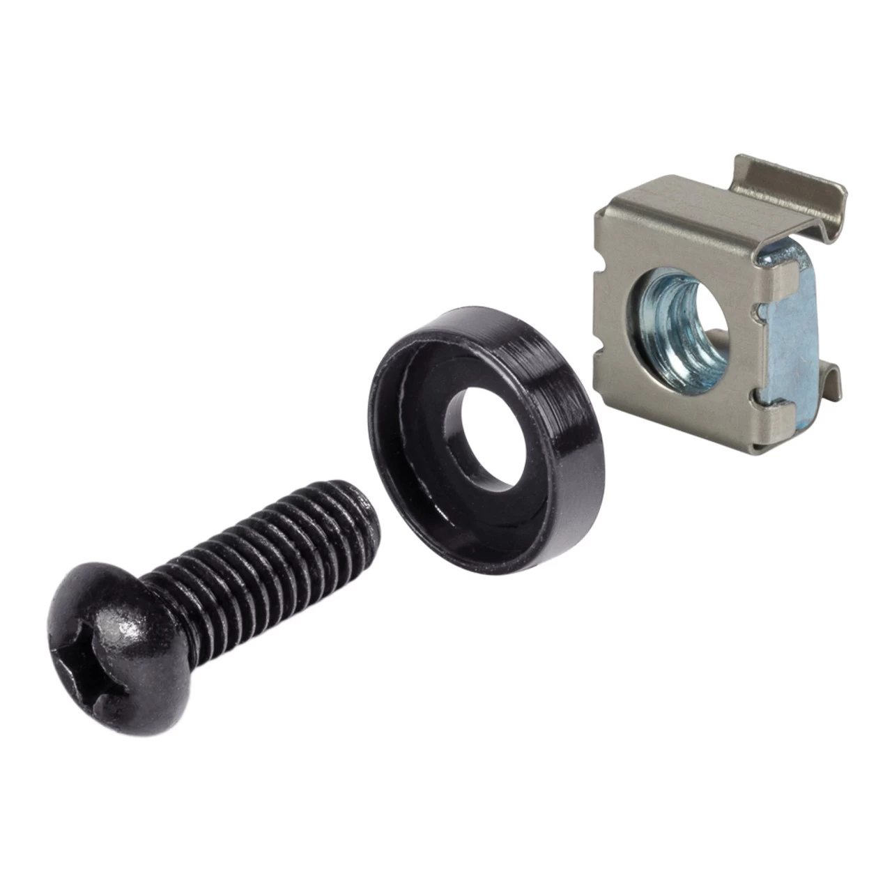 NavePoint M6 Cage Nuts And Screws 1/2", 50 Pack 4 NavePoint M6 Cage Nuts And Screws 1/2", 50 Pack - Image 2