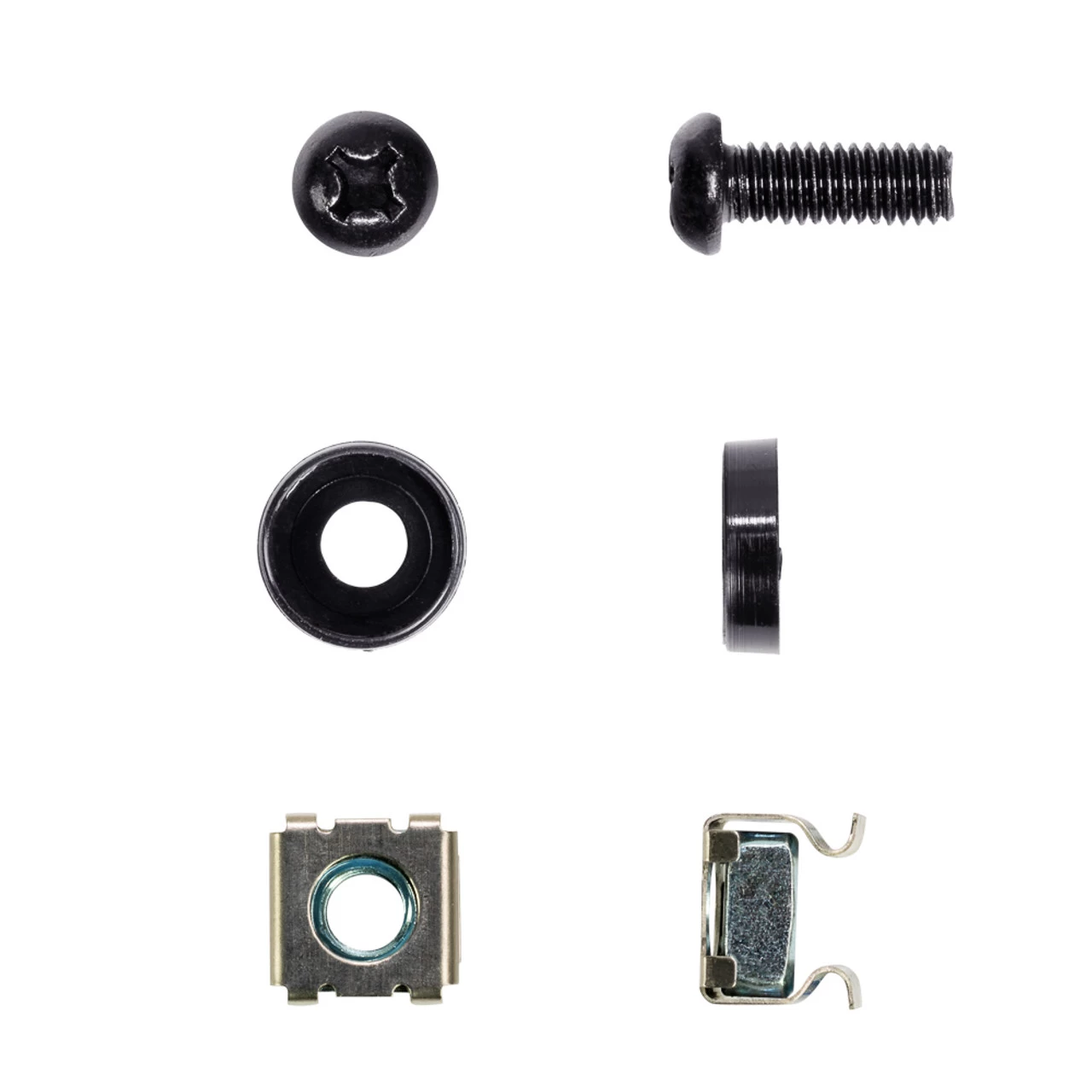 NavePoint M6 Cage Nuts And Screws 1/2", 50 Pack 3 NavePoint M6 Cage Nuts And Screws 1/2", 50 Pack