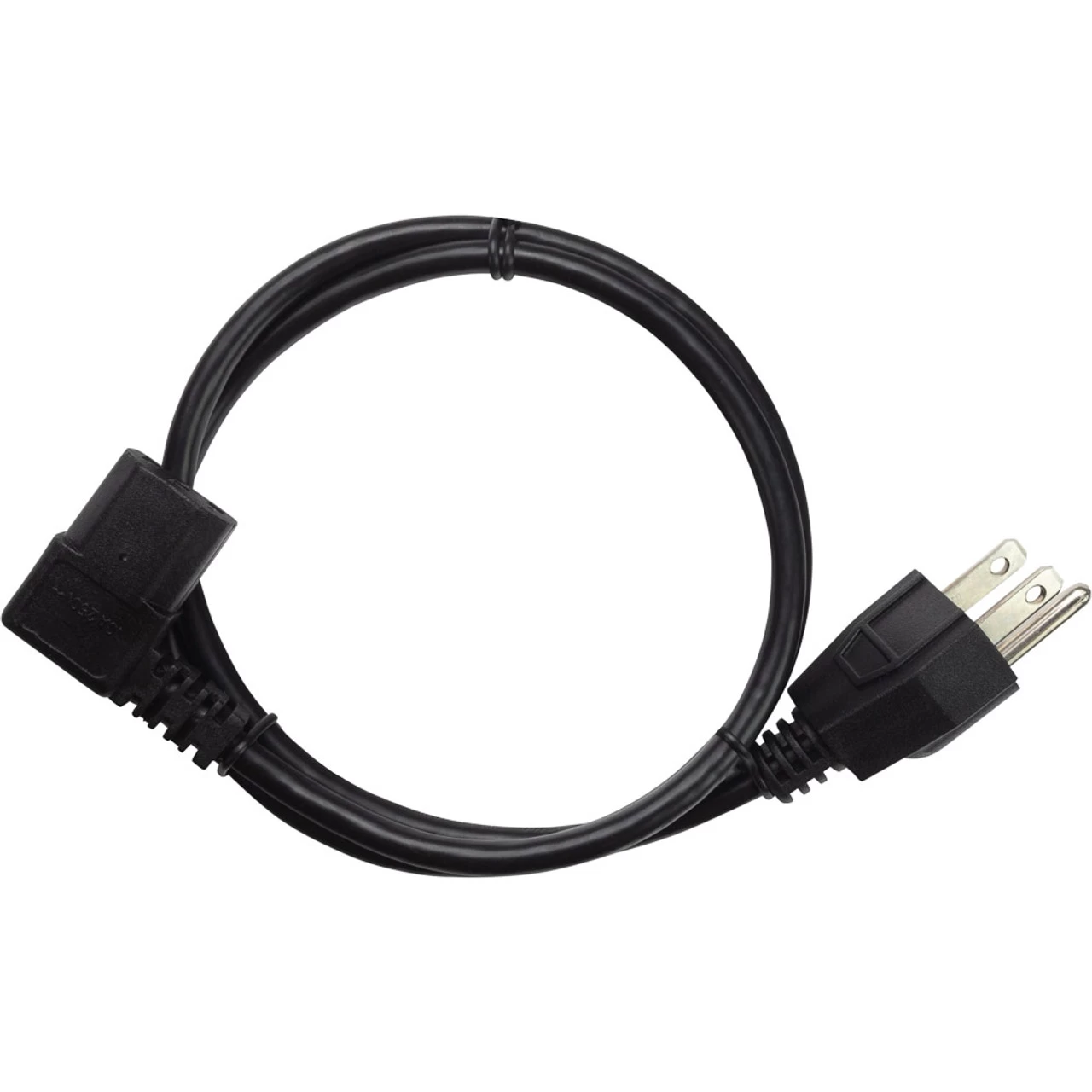 NavePoint 3-Prong AC Right Angle Power Cord 3 Ft Black 4 NavePoint 3-Prong AC Right Angle Power Cord 3 Ft Black - Image 2