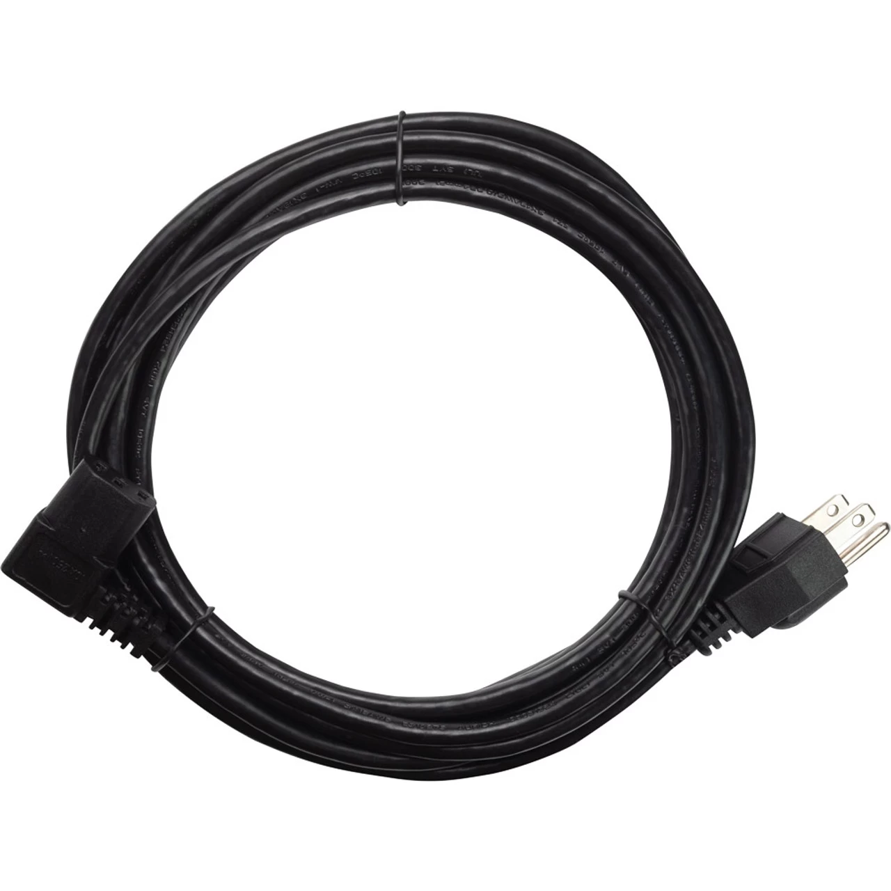 NavePoint 3-Prong AC Right Angle Power Cord 15 Ft Black 4 NavePoint 3-Prong AC Right Angle Power Cord 15 Ft Black - Image 2