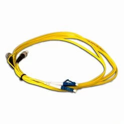 NavePoint LC-ST Fiber Optic Patch Cable Duplex 9/125 Singlemode 3M Yellow