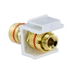 NavePoint Banana Jack Keystone Gold W/Red Indicator White 10-pack 7 NavePoint Banana Jack Keystone Gold W/Red Indicator White 10-pack -Server Cabinet Accessories 00401530 3 58559.1636141690