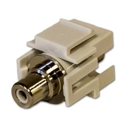 NavePoint RCA Female To Female Keystone Adapter Flush White 10-pack