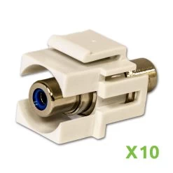 NavePoint RCA Female To Female Keystone Adapter Flush Blue 10-pack 6 NavePoint RCA Female To Female Keystone Adapter Flush Blue 10-pack -Server Cabinet Accessories 00401533 1 80941.1636141692
