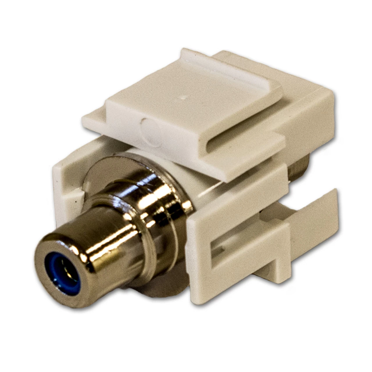 NavePoint RCA Female To Female Keystone Adapter Flush Blue 10-pack 3 NavePoint RCA Female To Female Keystone Adapter Flush Blue 10-pack