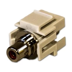 NavePoint RCA Female To Female Keystone Adapter Flush Orange 10-pack