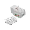 NavePoint CAT5e Ethernet Keystone Adapter Right Angle White 10-pack -Server Cabinet Accessories 00401548 2 32456.1636141696