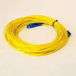 NavePoint SC-LC Fiber Optic Cable Duplex 9/125 Singlemode 25M Yellow