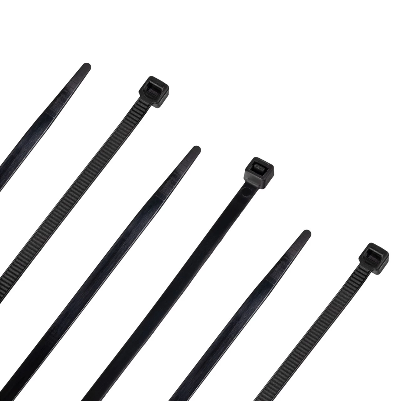 NavePoint 6 Inch Nylon Black Cable Ties 50 Lbs - 100 Pack 4 NavePoint 6 Inch Nylon Black Cable Ties 50 Lbs - 100 Pack - Image 2