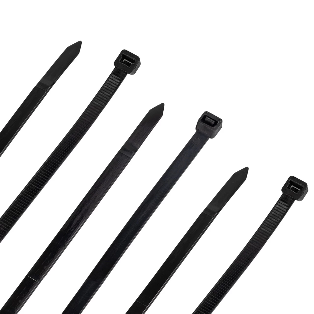 NavePoint 10 Inch Nylon Black Cable Ties 120 Lbs - 100 Pack 4 NavePoint 10 Inch Nylon Black Cable Ties 120 Lbs - 100 Pack - Image 2