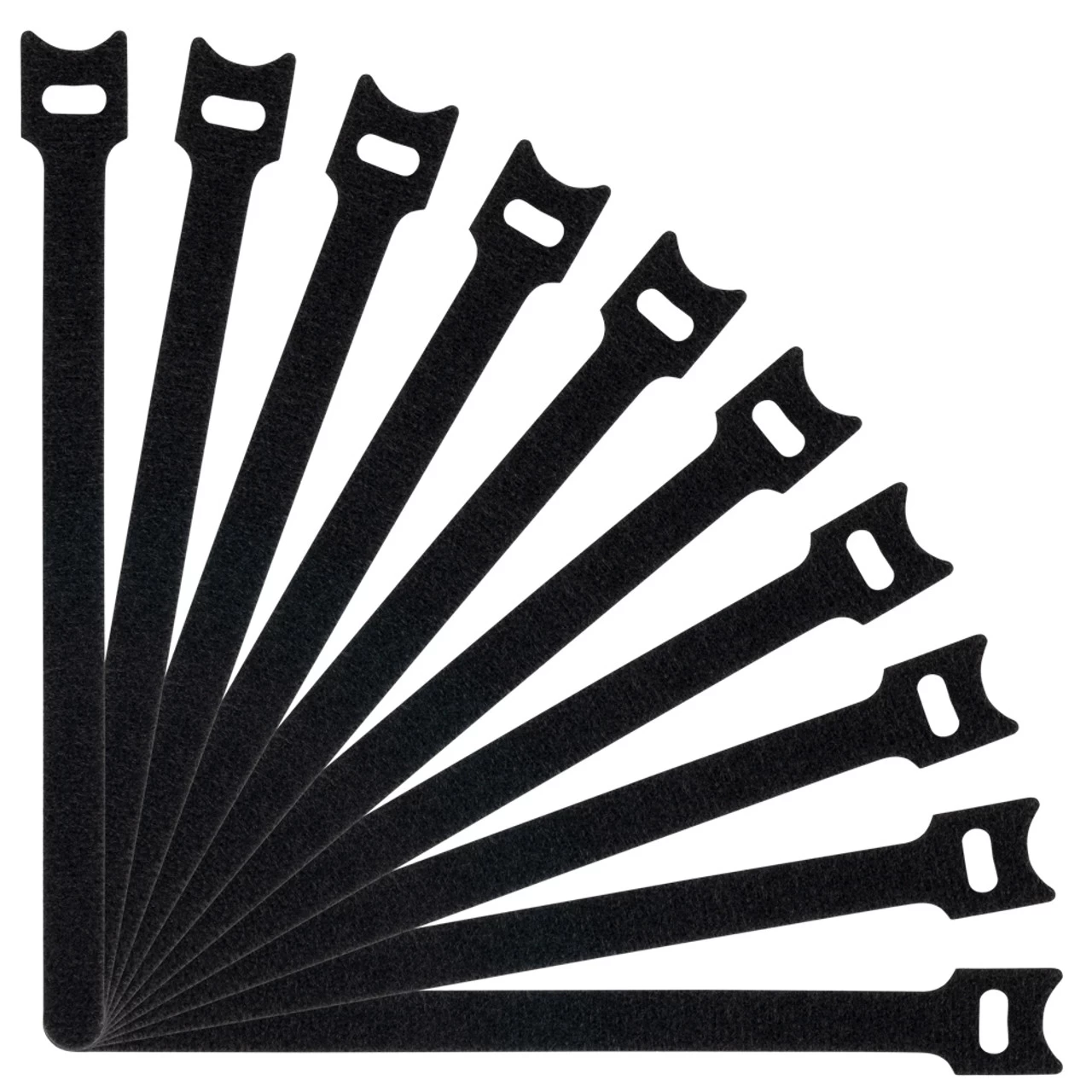 NavePoint 6 Inch Hook And Loop Cable Ties Black - 25 Pack 4 NavePoint 6 Inch Hook And Loop Cable Ties Black - 25 Pack - Image 2