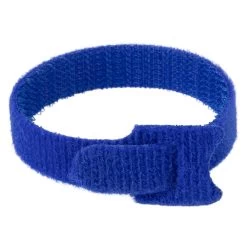 NavePoint 6 Inch Hook And Loop Cable Ties Blue - 25 Pack