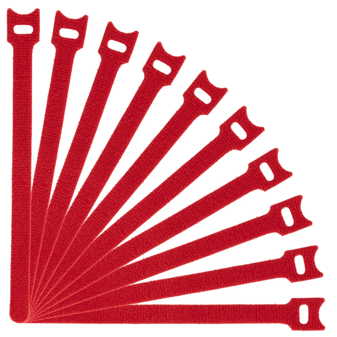 NavePoint 10 Inch Hook And Loop Cable Ties Red - 25 Pack 4 NavePoint 10 Inch Hook And Loop Cable Ties Red - 25 Pack - Image 2
