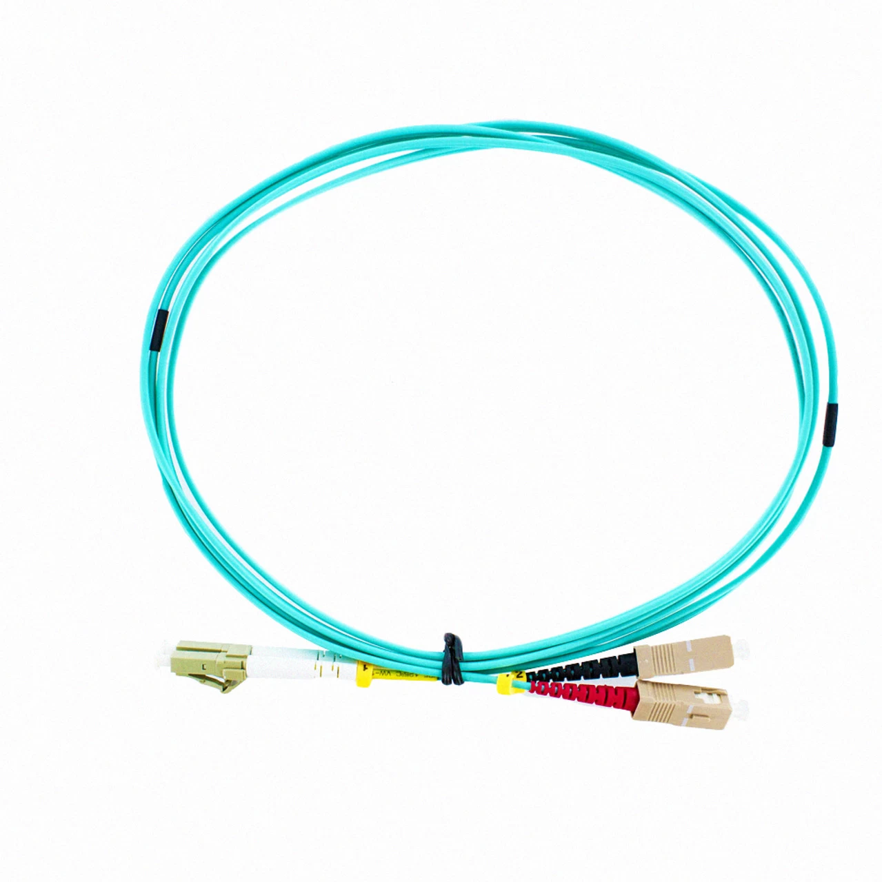 NavePoint LC-SC 10GB Fiber Optic Cable Duplex 50/125 Multimode 2M Aqua 3 NavePoint LC-SC 10GB Fiber Optic Cable Duplex 50/125 Multimode 2M Aqua