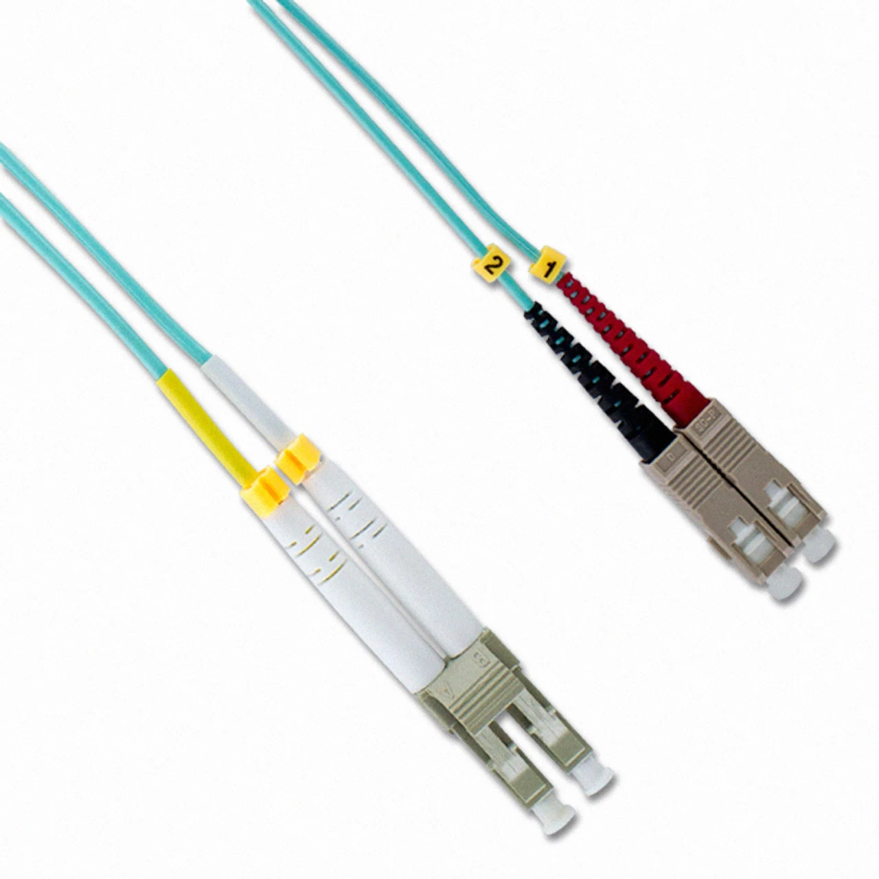 NavePoint LC-SC 10GB Fiber Optic Cable Duplex 50/125 Multimode 200M Aqua 4 NavePoint LC-SC 10GB Fiber Optic Cable Duplex 50/125 Multimode 200M Aqua - Image 2