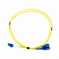 NavePoint LC-LC Fiber Optic Patch Cable Duplex 9/125 Singlemode 1M Yellow