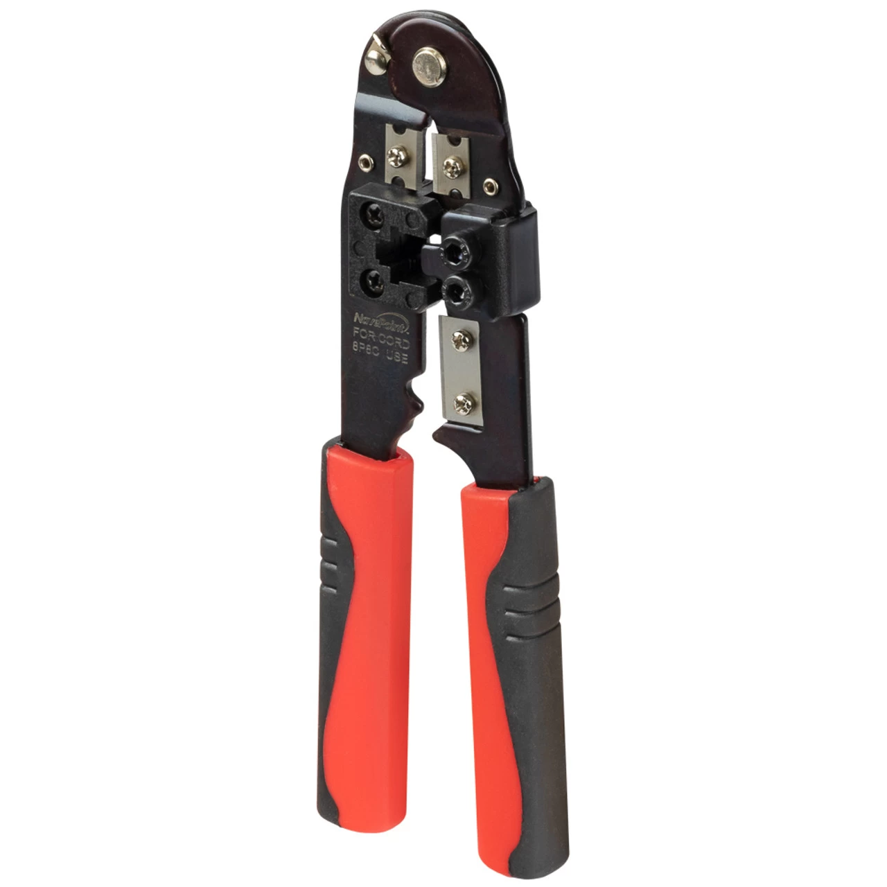 NavePoint Network Lan Modular RJ45 8P8C Cable Wire Crimper Cutter Stripper Red With Lock 4 NavePoint Network Lan Modular RJ45 8P8C Cable Wire Crimper Cutter Stripper Red With Lock - Image 2