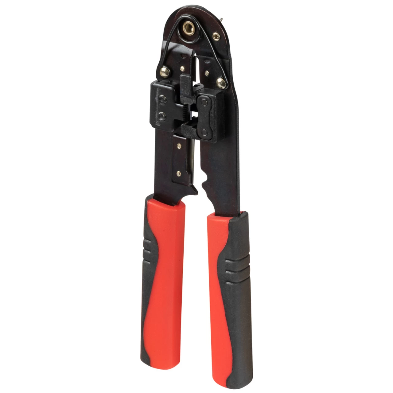 NavePoint Network Lan Modular RJ45 8P8C Cable Wire Crimper Cutter Stripper Red With Lock 3 NavePoint Network Lan Modular RJ45 8P8C Cable Wire Crimper Cutter Stripper Red With Lock