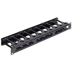 NavePoint 1U Horizontal Plastic Cable Management Raceway 4 Inches Deep, Black -Server Cabinet Accessories 00404169 1 95588.1636141586