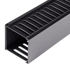 NavePoint 1 Channel Vertical Plastic Cable Management Raceway 3 Inches Deep, Black -Server Cabinet Accessories 00404174 5 15272.1636141591