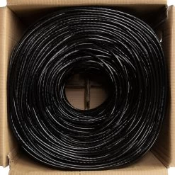 NavePoint CAT5e Bulk Network Cable Ethernet UTP CCA - 1000 Ft Black -Server Cabinet Accessories 00405626 3 60336.1636141290