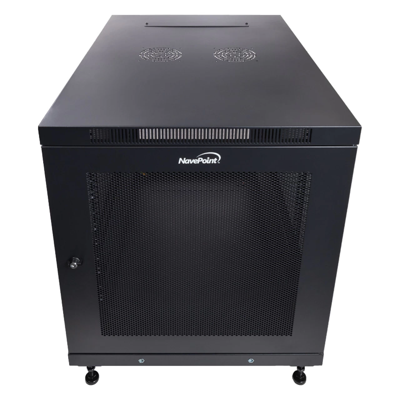 NavePoint 12U 838mm Mid Depth Perforated Networking Cabinet 4 NavePoint 12U 838mm Mid Depth Perforated Networking Cabinet - Image 2