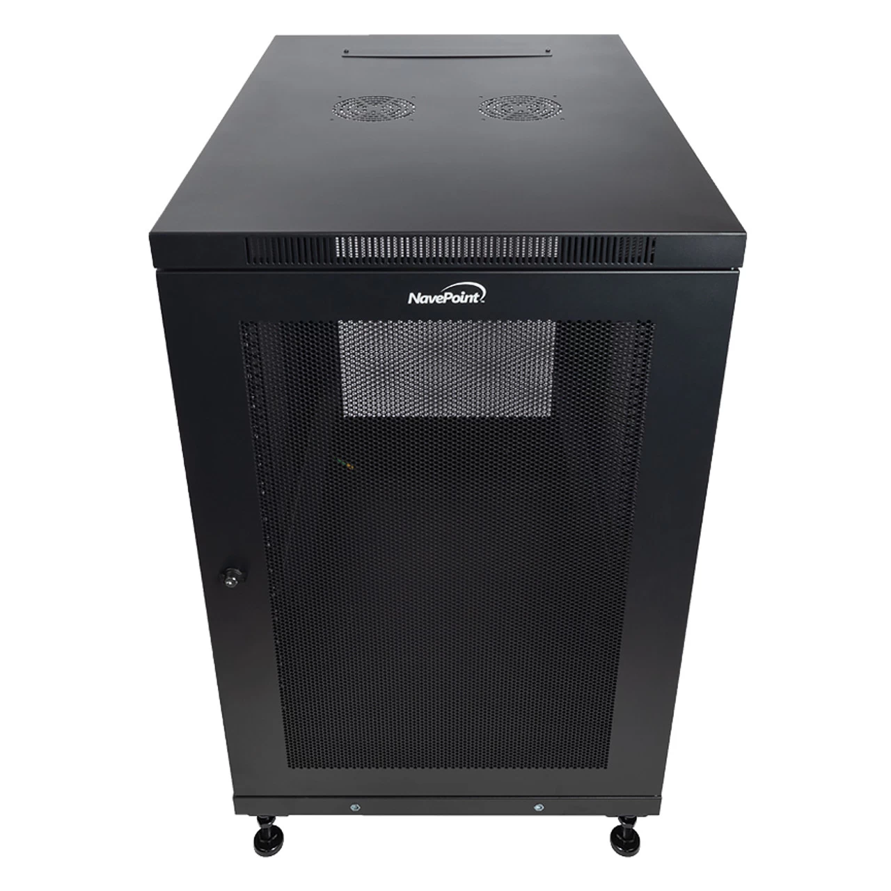 NavePoint 18U 838mm Mid Depth Perforated Networking Cabinet 4 NavePoint 18U 838mm Mid Depth Perforated Networking Cabinet - Image 2