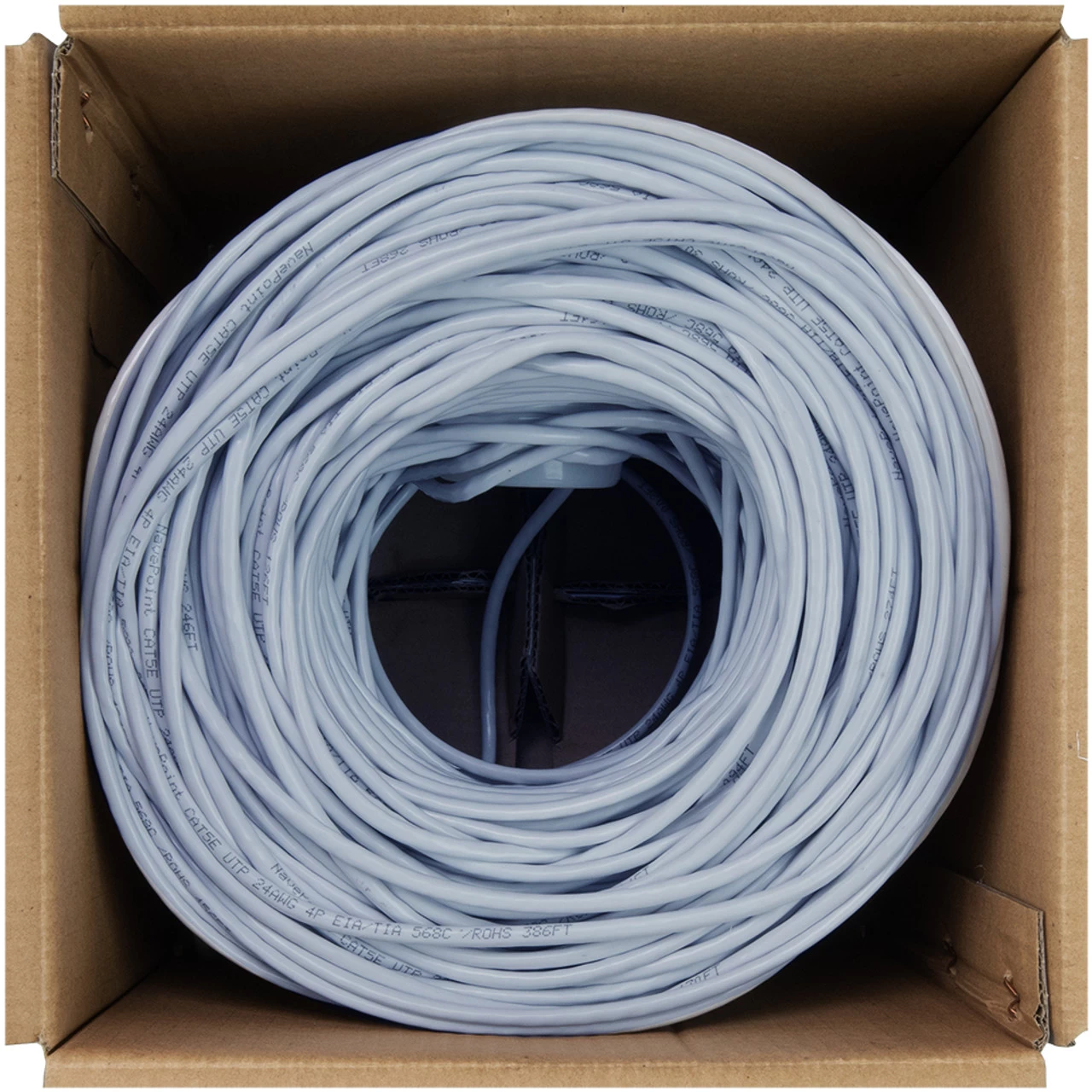 NavePoint CAT5e Bulk Network Cable Ethernet UTP CCA - 500 Ft Gray 5 NavePoint CAT5e Bulk Network Cable Ethernet UTP CCA - 500 Ft Gray - Image 3