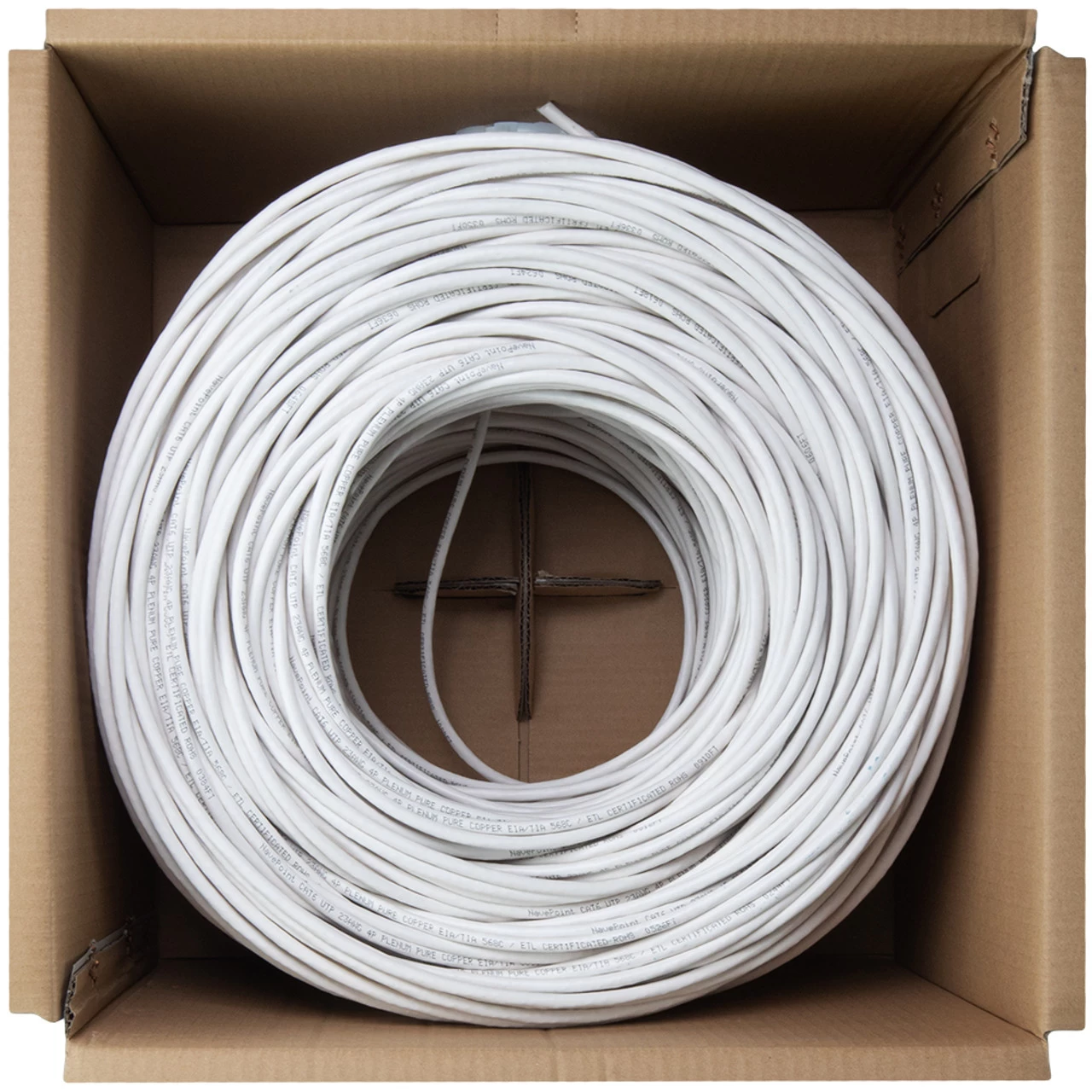 NavePoint CAT6 Bulk Network Cable Ethernet UTP Plenum Jacket - 1000 Ft White 5 NavePoint CAT6 Bulk Network Cable Ethernet UTP Plenum Jacket - 1000 Ft White - Image 3