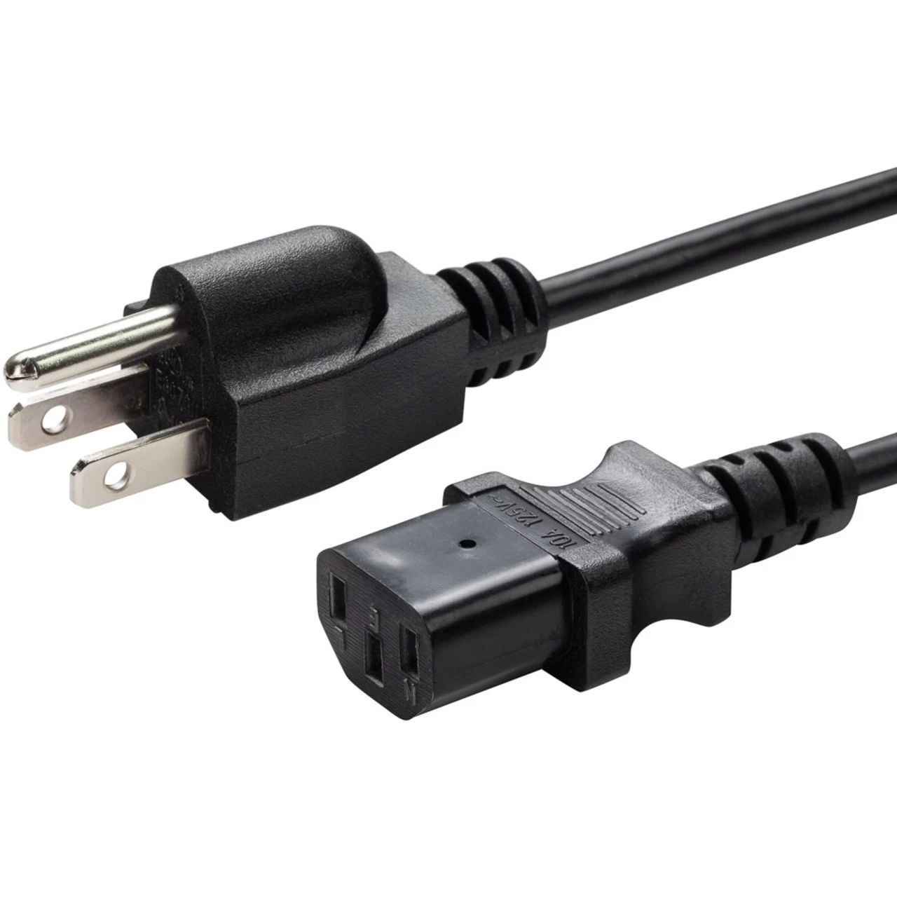 NavePoint 3-Prong AC Power Cord 10 Ft Black 3 NavePoint 3-Prong AC Power Cord 10 Ft Black
