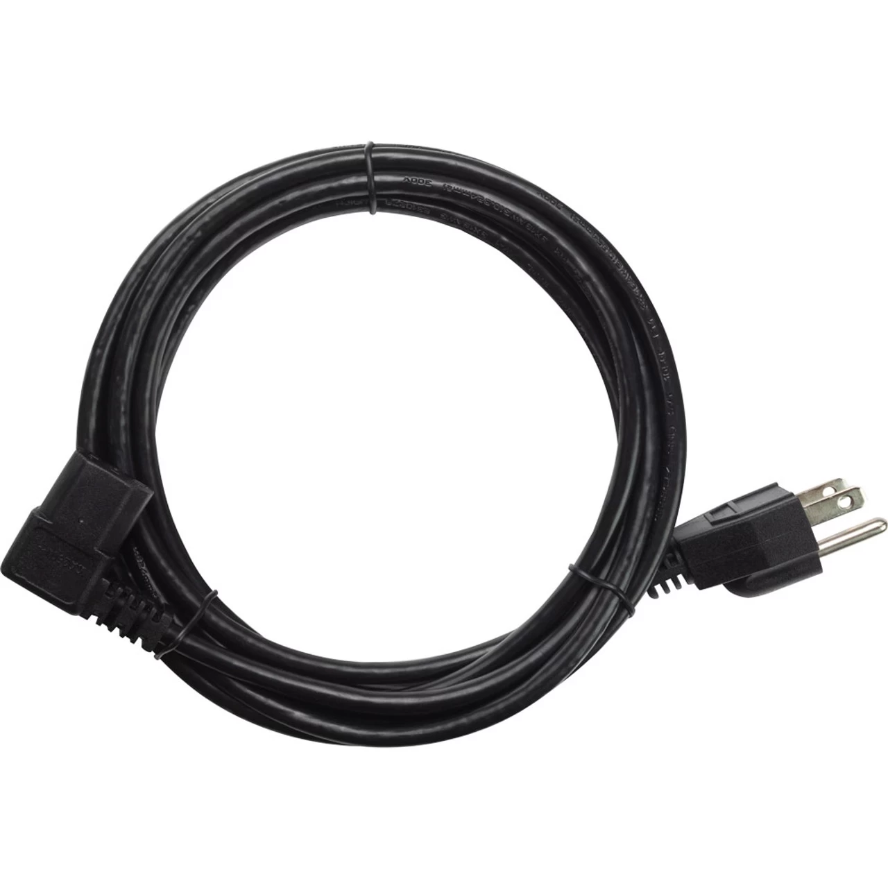 NavePoint 3-Prong AC Right Angle Power Cord 10 Ft Black 4 NavePoint 3-Prong AC Right Angle Power Cord 10 Ft Black - Image 2