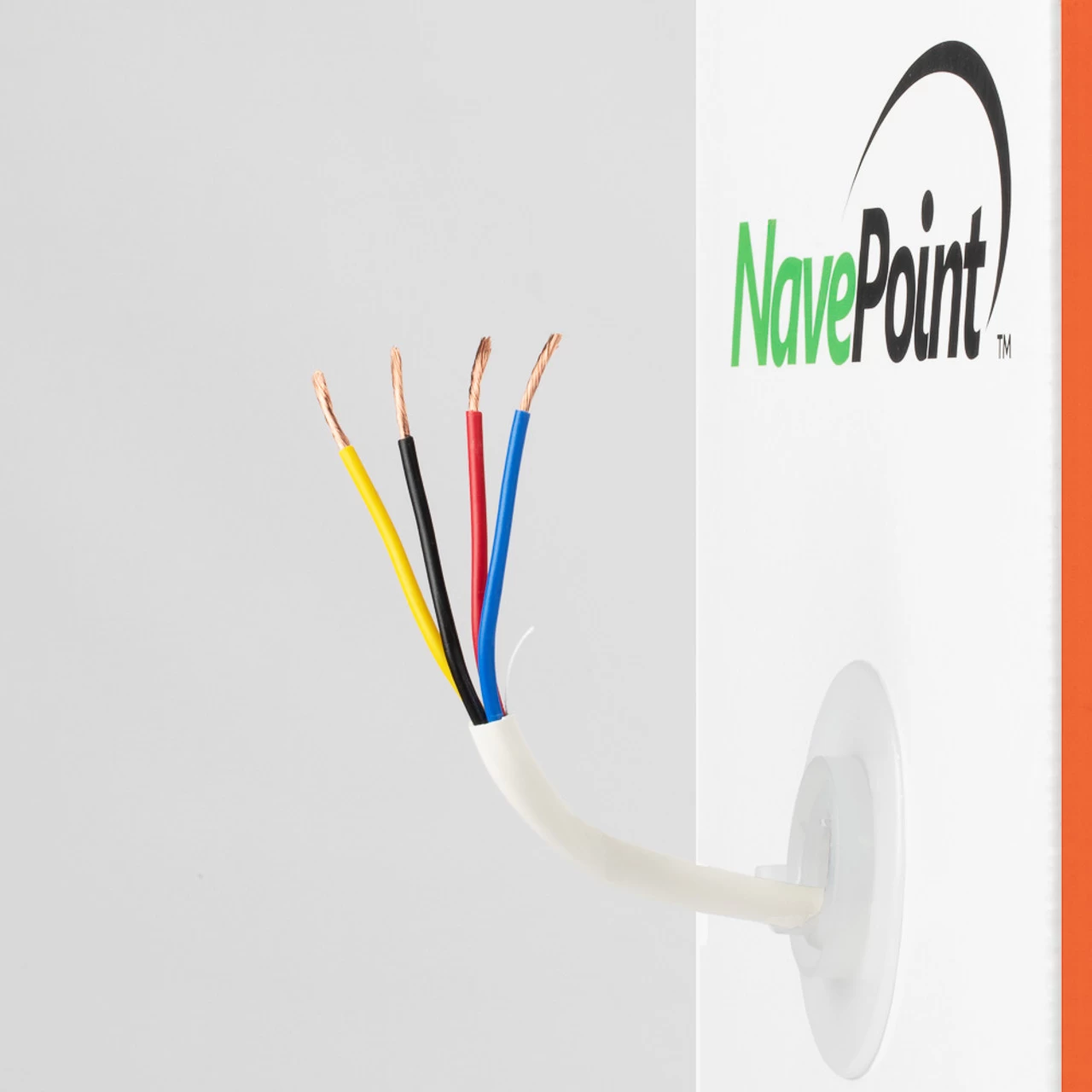 NavePoint 18/4 CL2 In Wall Speaker Cable 4 Conductor White - 250 Ft 6 NavePoint 18/4 CL2 In Wall Speaker Cable 4 Conductor White - 250 Ft - Image 4