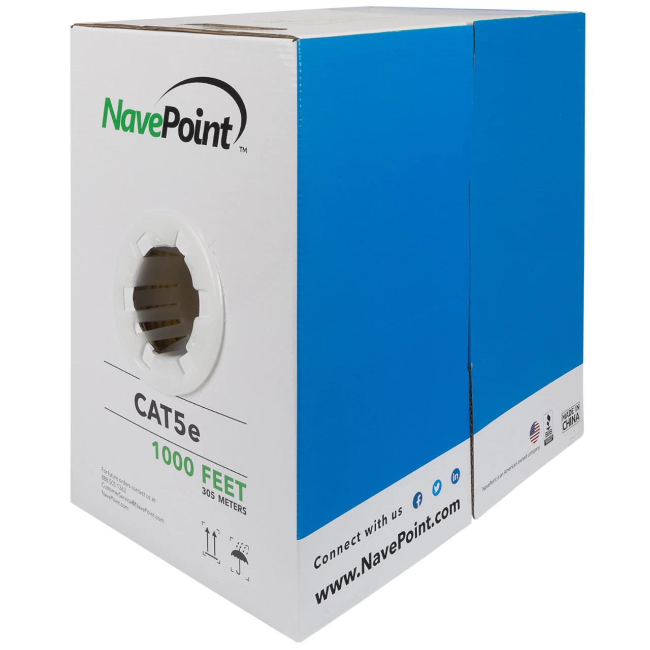 NavePoint CAT5e Bulk Network Cable Ethernet UTP CCA - 1000 Ft Yellow 4 NavePoint CAT5e Bulk Network Cable Ethernet UTP CCA - 1000 Ft Yellow - Image 2