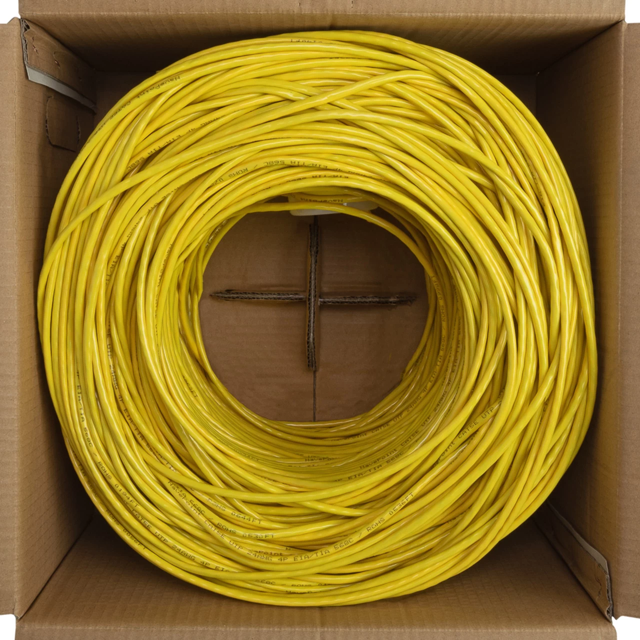 NavePoint CAT5e Bulk Network Cable Ethernet UTP CCA - 1000 Ft Yellow 5 NavePoint CAT5e Bulk Network Cable Ethernet UTP CCA - 1000 Ft Yellow - Image 3