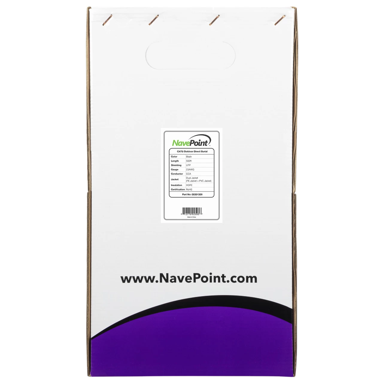 NavePoint CAT6 UTP Outdoor Direct Burial HDPE CCA Ethernet Cable 500 Ft Black 3 NavePoint CAT6 UTP Outdoor Direct Burial HDPE CCA Ethernet Cable 500 Ft Black