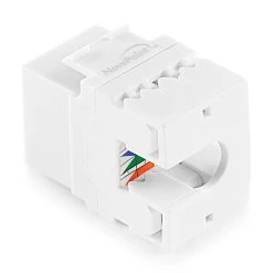 NavePoint 180 Degree Cat5e Keystone Jack White 25-Pack 10 NavePoint 180 Degree Cat5e Keystone Jack White 25-Pack -Server Cabinet Accessories 00406325 4 01119.1636141885