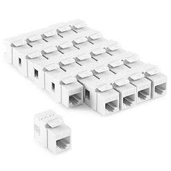 NavePoint 180 Degree Cat5e Keystone Jack White 25-Pack 11 NavePoint 180 Degree Cat5e Keystone Jack White 25-Pack -Server Cabinet Accessories 00406325 5 48821.1636141885