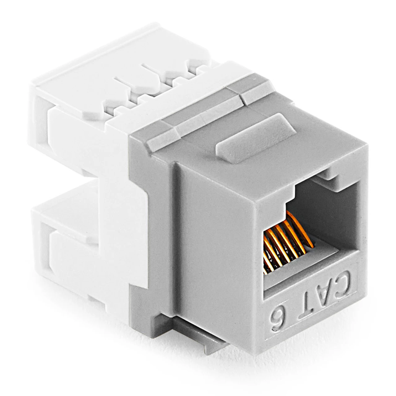 NavePoint 180 Degree Cat6 Keystone Jack Gray 25-Pack 3 NavePoint 180 Degree Cat6 Keystone Jack Gray 25-Pack