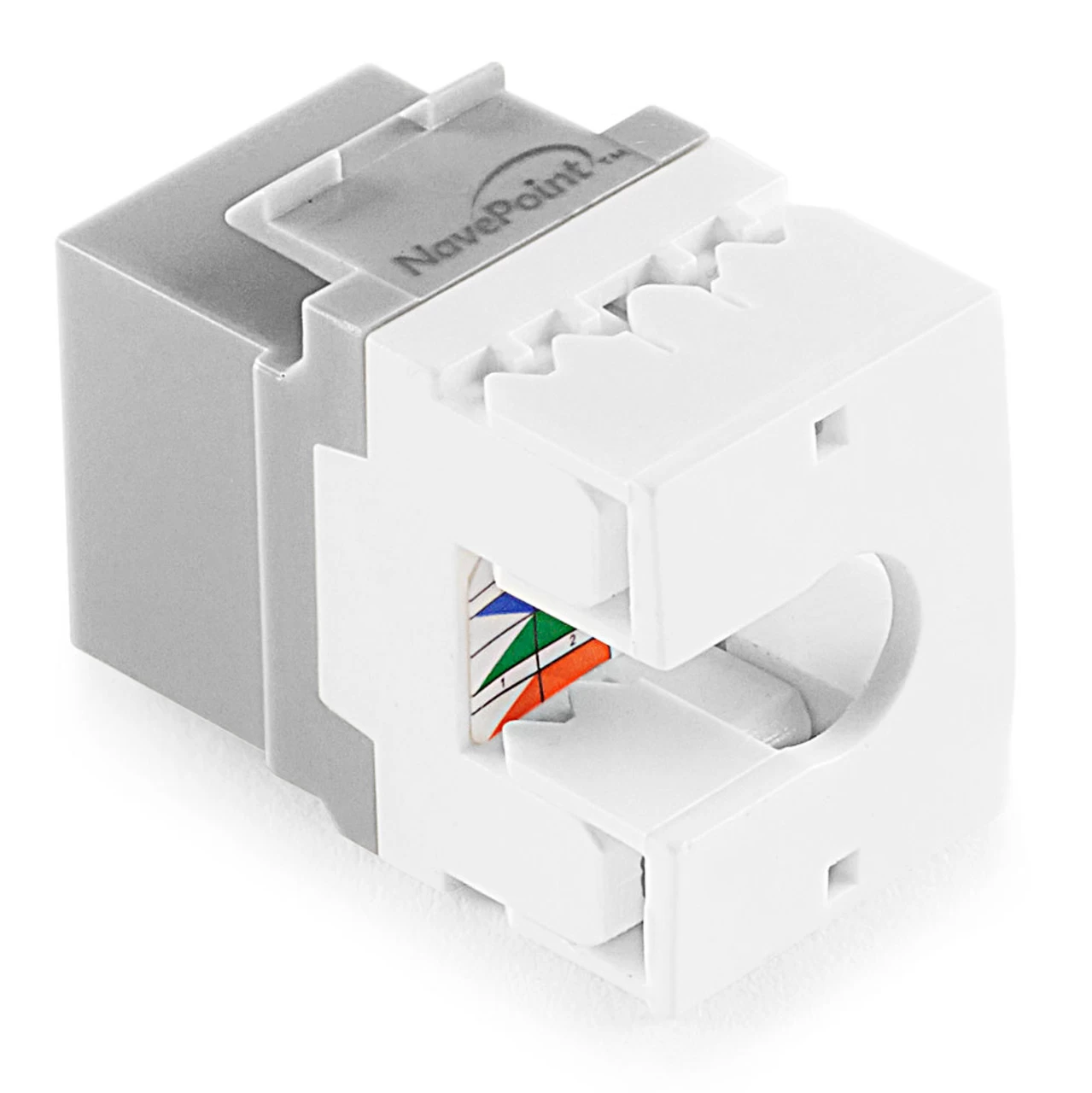 NavePoint 180 Degree Cat6 Keystone Jack Gray 25-Pack 6 NavePoint 180 Degree Cat6 Keystone Jack Gray 25-Pack - Image 4