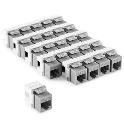 NavePoint 180 Degree Cat6 Keystone Jack Gray 25-Pack 11 NavePoint 180 Degree Cat6 Keystone Jack Gray 25-Pack -Server Cabinet Accessories 00406333 5 24626.1636141890