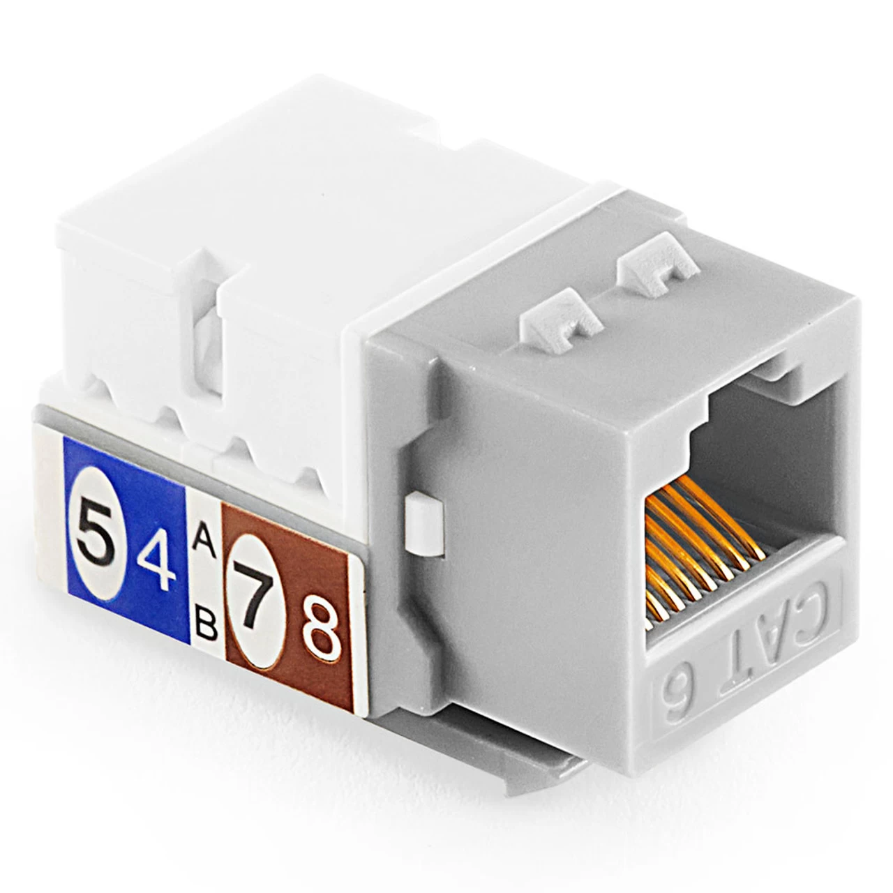 NavePoint 90 Degree Cat6 Keystone Jack Gray 25-Pack 4 NavePoint 90 Degree Cat6 Keystone Jack Gray 25-Pack - Image 2