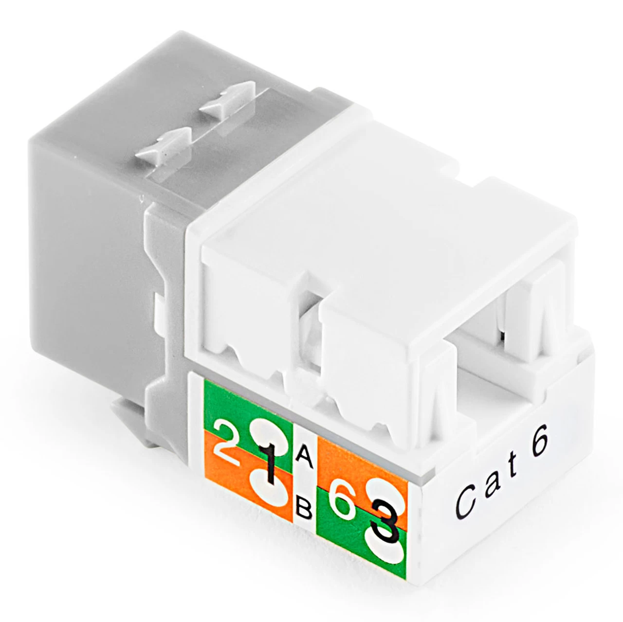 NavePoint 90 Degree Cat6 Keystone Jack Gray 25-Pack 6 NavePoint 90 Degree Cat6 Keystone Jack Gray 25-Pack - Image 4