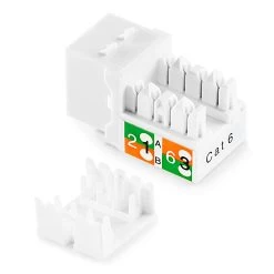 NavePoint 90 Degree Cat6 Keystone Jack White 25-Pack 9 NavePoint 90 Degree Cat6 Keystone Jack White 25-Pack -Server Cabinet Accessories 00406344 3 06530.1692918118