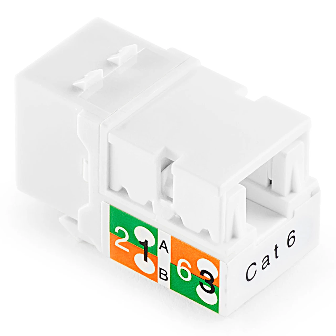 NavePoint 90 Degree Cat6 Keystone Jack White 25-Pack 6 NavePoint 90 Degree Cat6 Keystone Jack White 25-Pack - Image 4