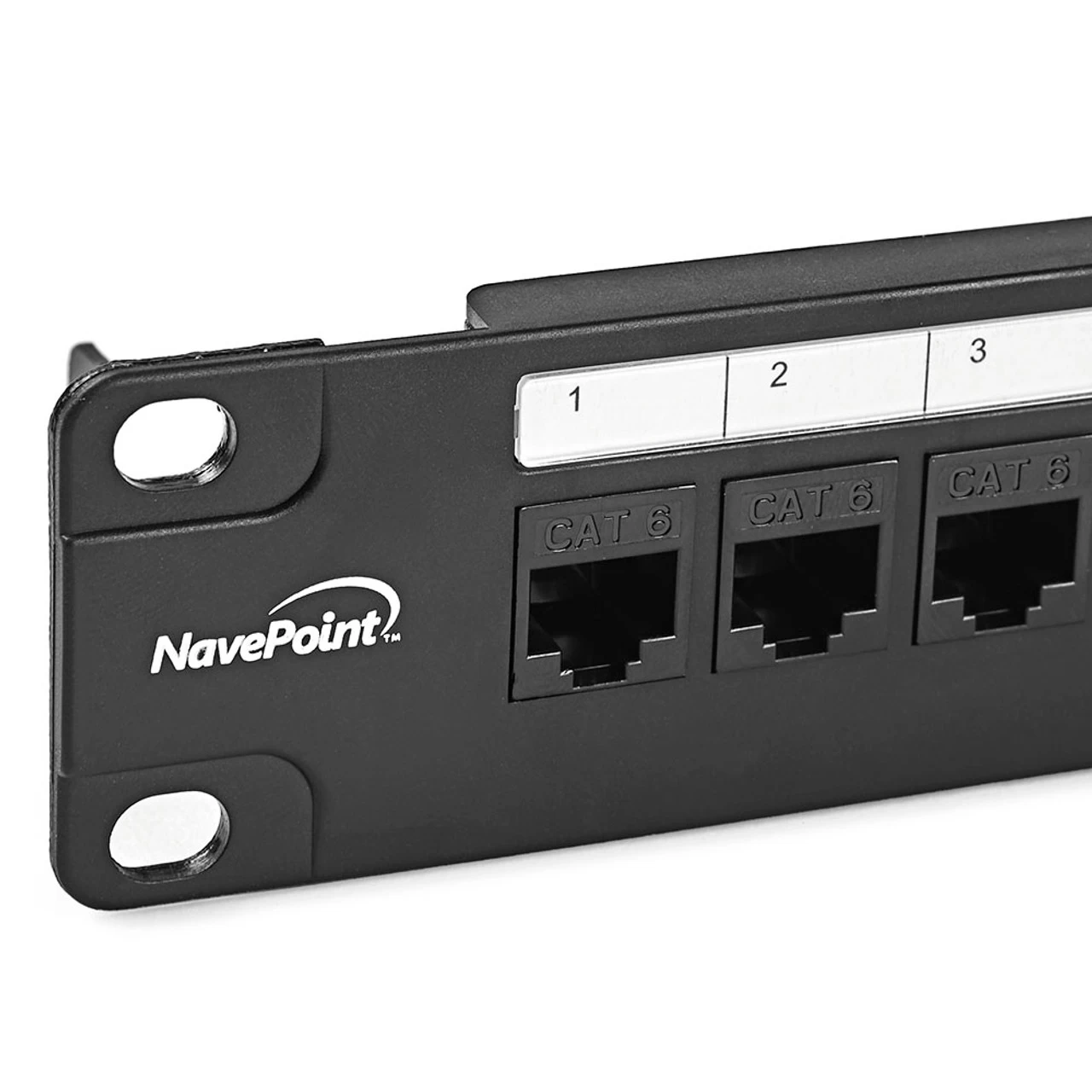 NavePoint 24-Port CAT5e UTP Patch Panel 1U With Keystones, Black 5 NavePoint 24-Port CAT5e UTP Patch Panel 1U With Keystones, Black - Image 3