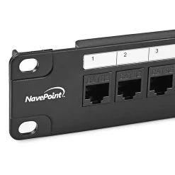 NavePoint 24-Port CAT6 UTP Patch Panel 1U With Keystones, Black 9 NavePoint 24-Port CAT6 UTP Patch Panel 1U With Keystones, Black -Server Cabinet Accessories 00406346 3 66812.1636141916