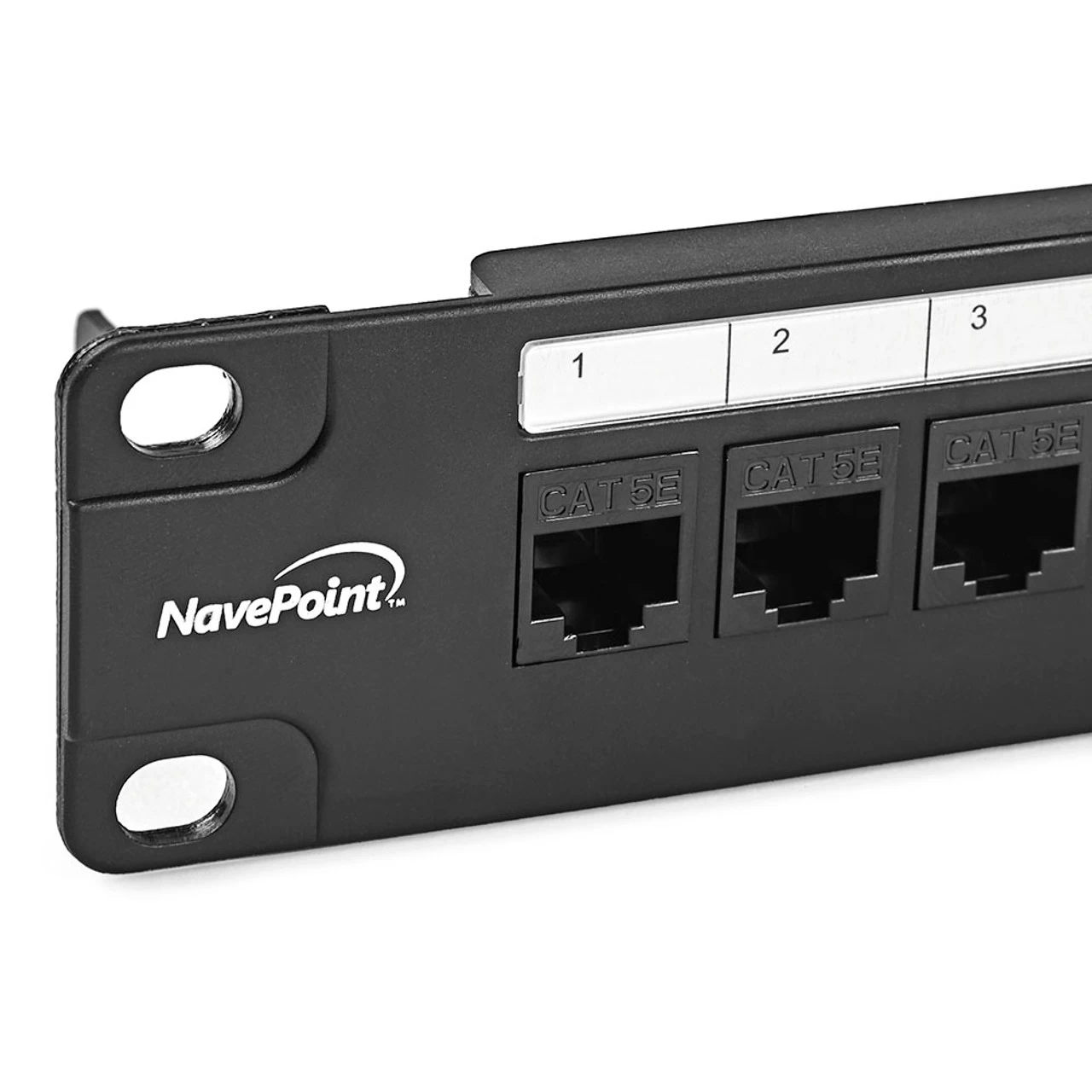 NavePoint 24-Port CAT6 UTP Patch Panel 1U With Keystones, Black 5 NavePoint 24-Port CAT6 UTP Patch Panel 1U With Keystones, Black - Image 3