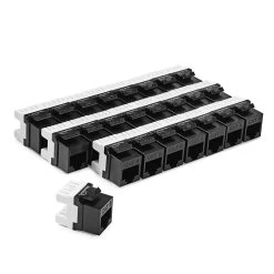 NavePoint 24-Port CAT6 UTP Patch Panel 1U With Keystones, Black 10 NavePoint 24-Port CAT6 UTP Patch Panel 1U With Keystones, Black -Server Cabinet Accessories 00406346 4 19817.1636141916