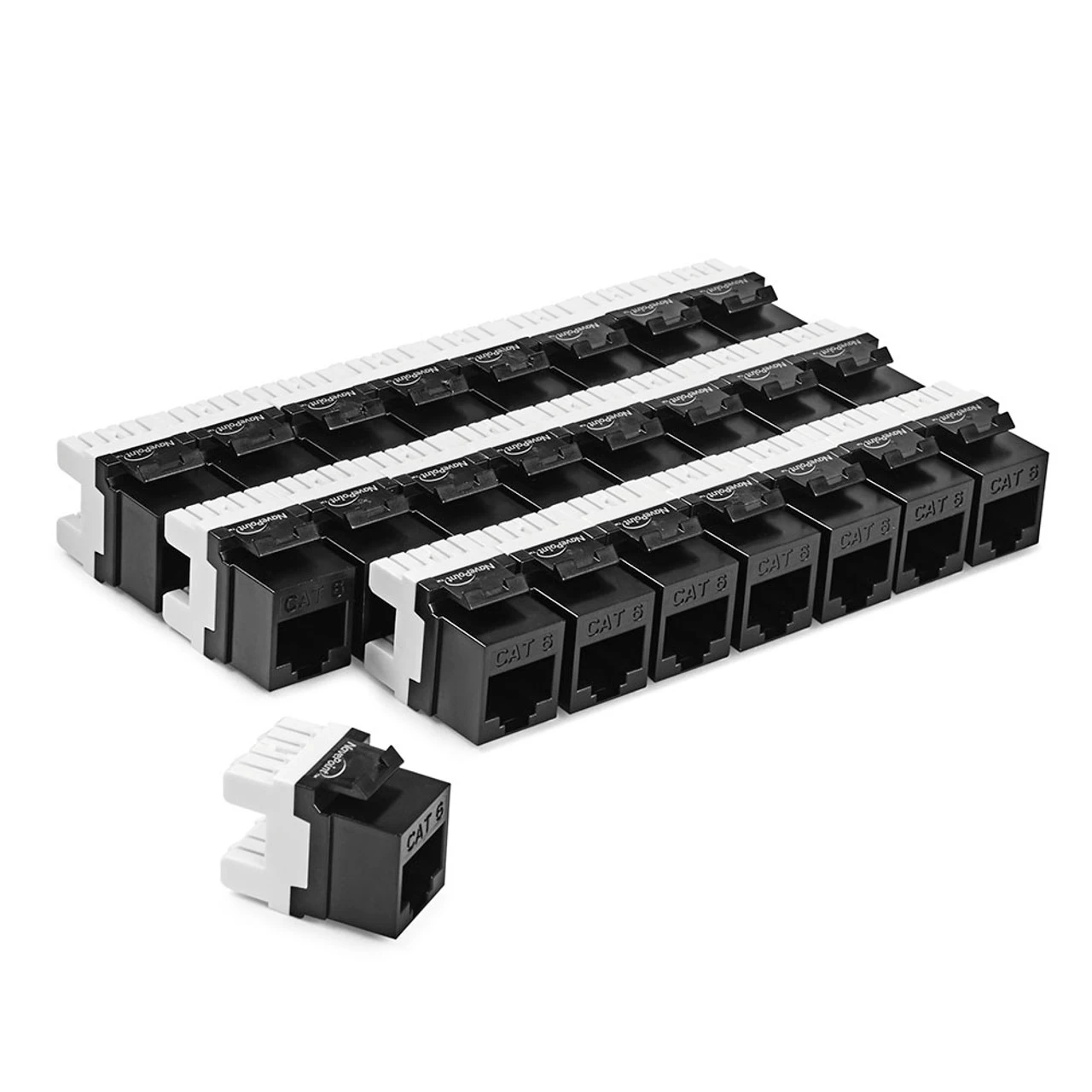 NavePoint 24-Port CAT6 UTP Patch Panel 1U With Keystones, Black 6 NavePoint 24-Port CAT6 UTP Patch Panel 1U With Keystones, Black - Image 4