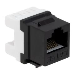 CAT5E Keystone Jack, Snap-In, 180-Degree Termination, Thermoplastic , Black, 50-Pack, CE Compliant 8 CAT5E Keystone Jack, Snap-In, 180-Degree Termination, Thermoplastic , Black, 50-Pack, CE Compliant -Server Cabinet Accessories 00406349 3 73110.1655911757